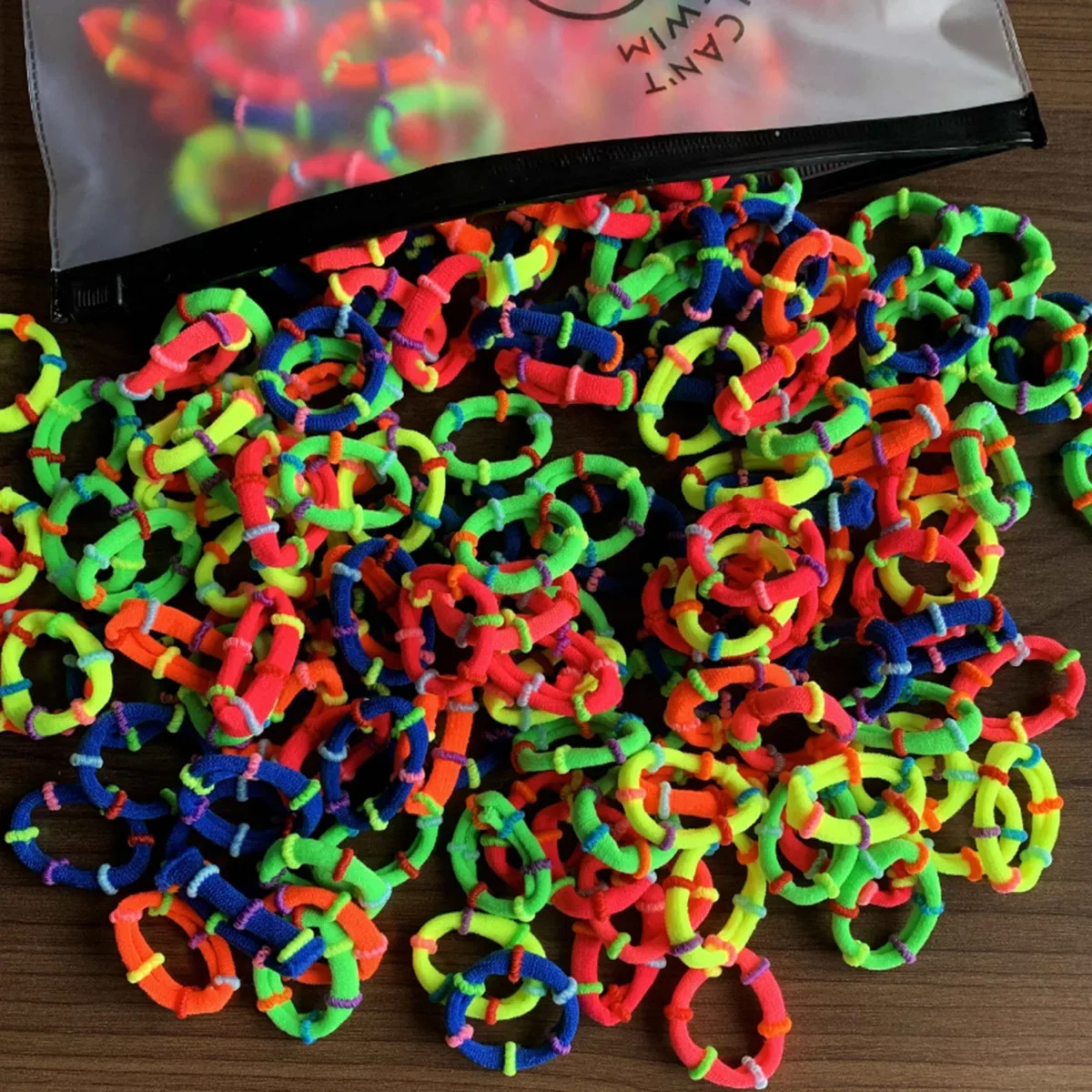 50/100Pcs Hair Bands for Children Colorful Nylon Scrunchie Hair Ties Rubber Band