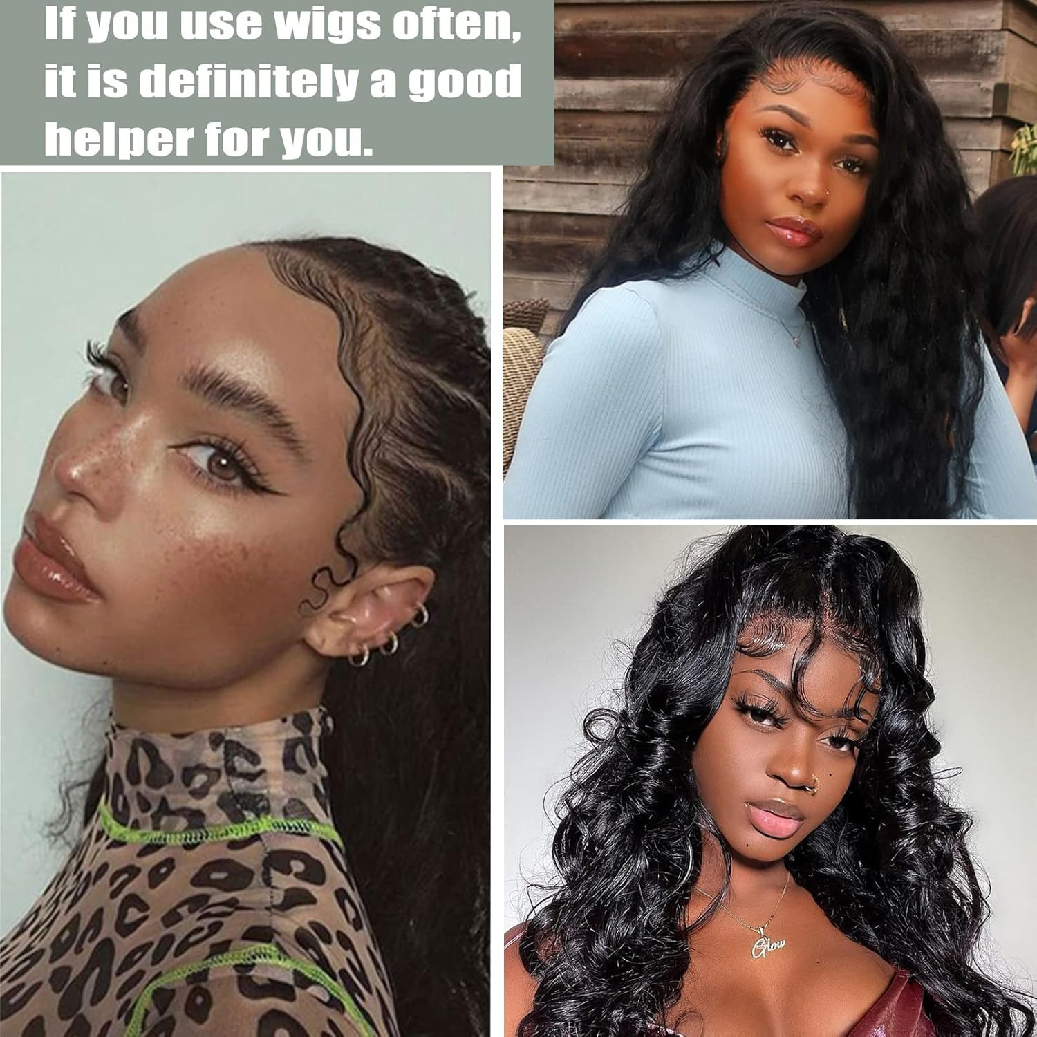 2 Pcs Wig Band for Melting Lace Band Elastic Bands for Wig Edge Lace Frontal Mel
