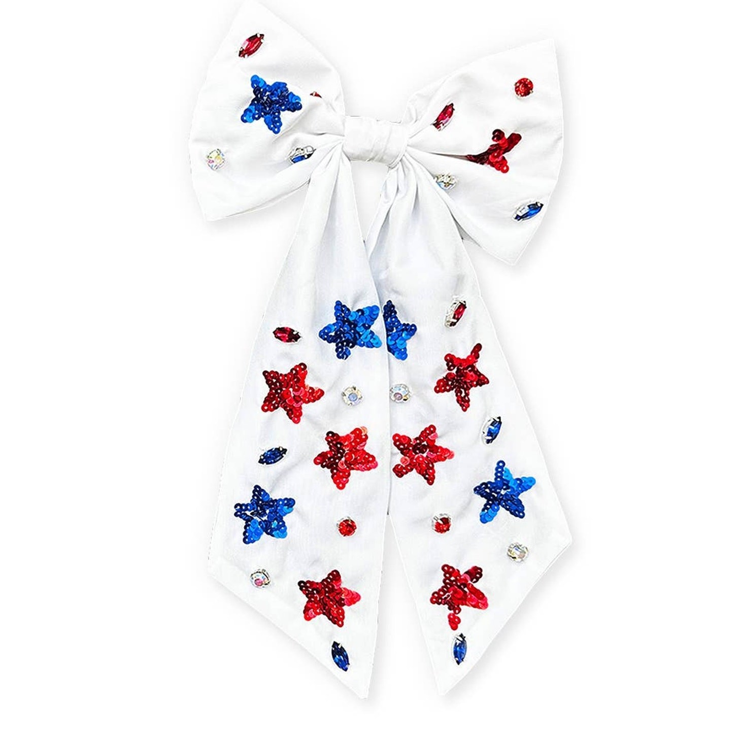 Oh My Stars Sequin & Rhinestone Patriotic Hair Bow
