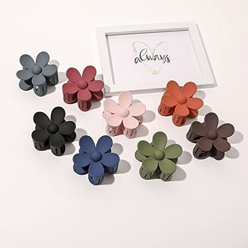 Flower Hair B：Khaki, Green, Orange, Dark blue,Red, Black, Pink, Dark purple