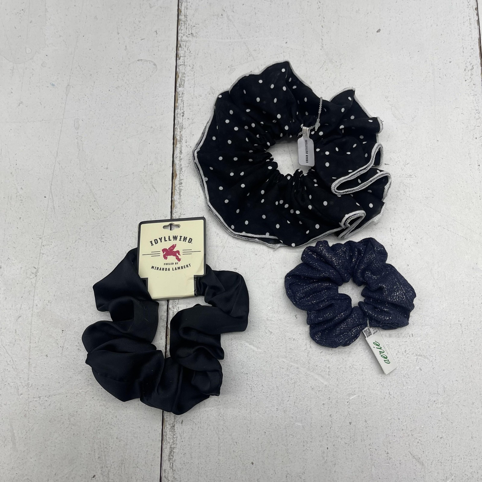 Idyllwind Aerie Urban Outfitters Hair Scrunchies Womens One Size Black Blue Lot