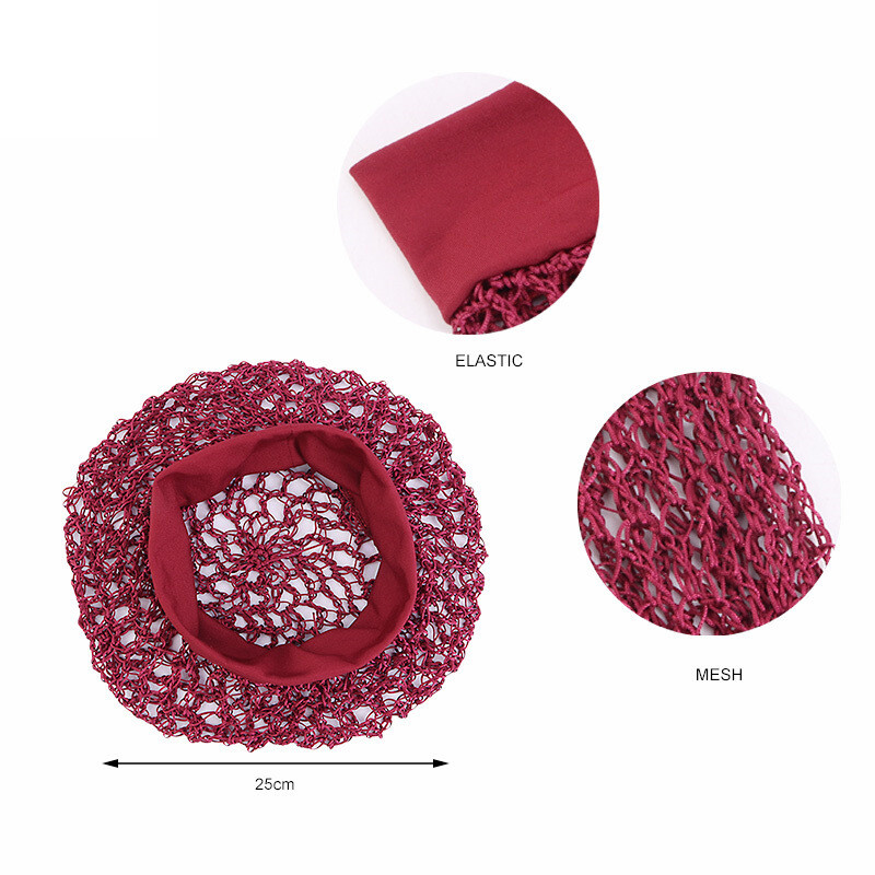 Women Mesh Hair Net Crochet Cap Cover Turban Fish Snood Sleeping Night Slouchy