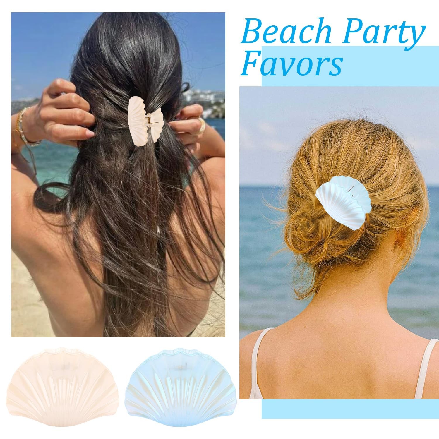 Yuxiaoyu Bridesmaid Proposal Gifts 8PCS Beach Claw Clips With Seashell 1+7
