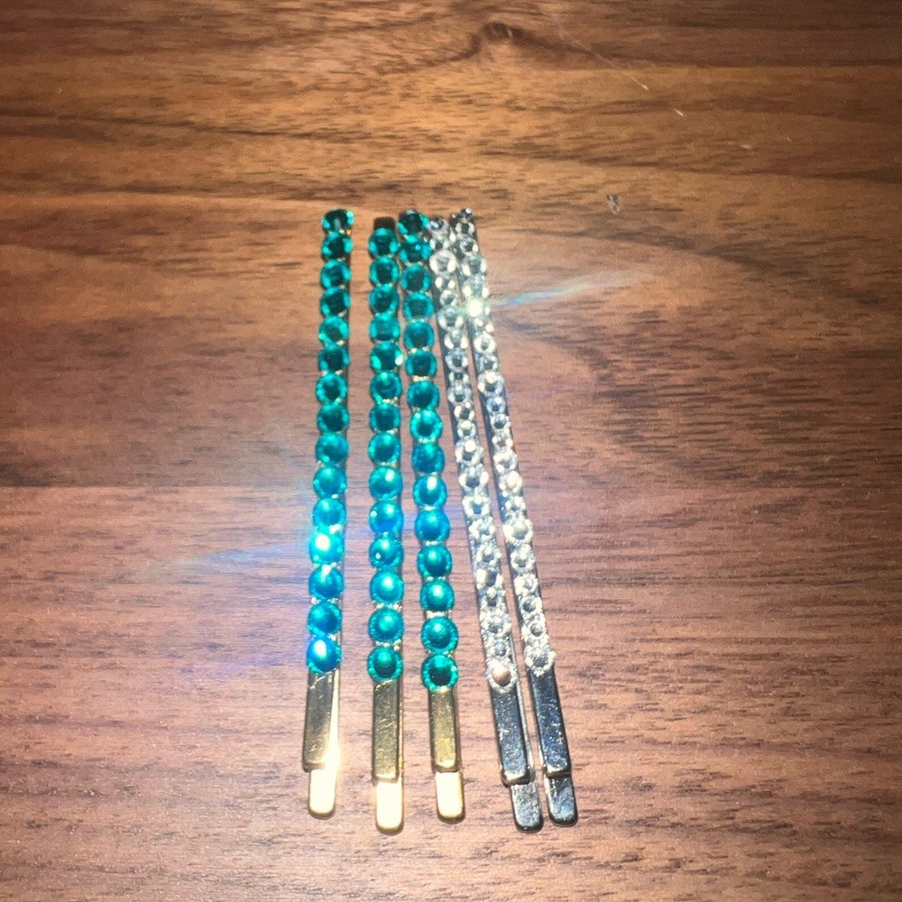 Austrian Crystal Bobby Pin Set‎ 18k Gold Plated & Stainless Steel
