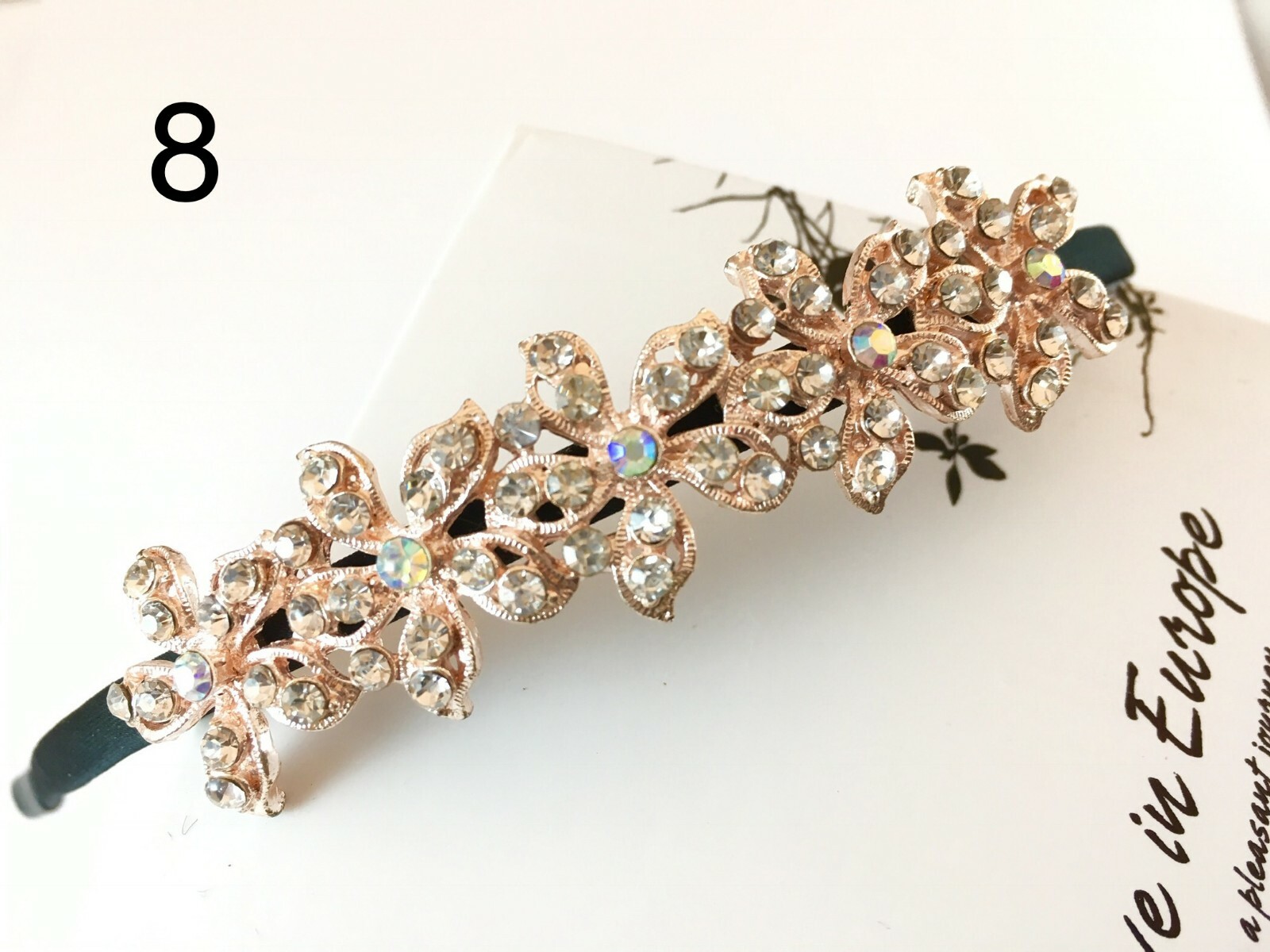Skinny Black Headbands w/ Multi-Unique Shinny Designs(8 Options) Wedding/Casual