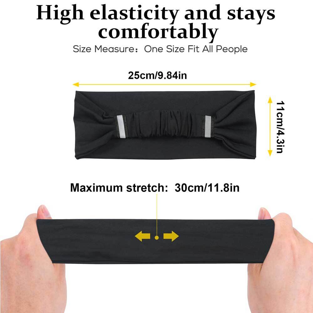 Workout Stretchy Headband Sweatband Sports Headband Cycling Yoga Unisex Hairband