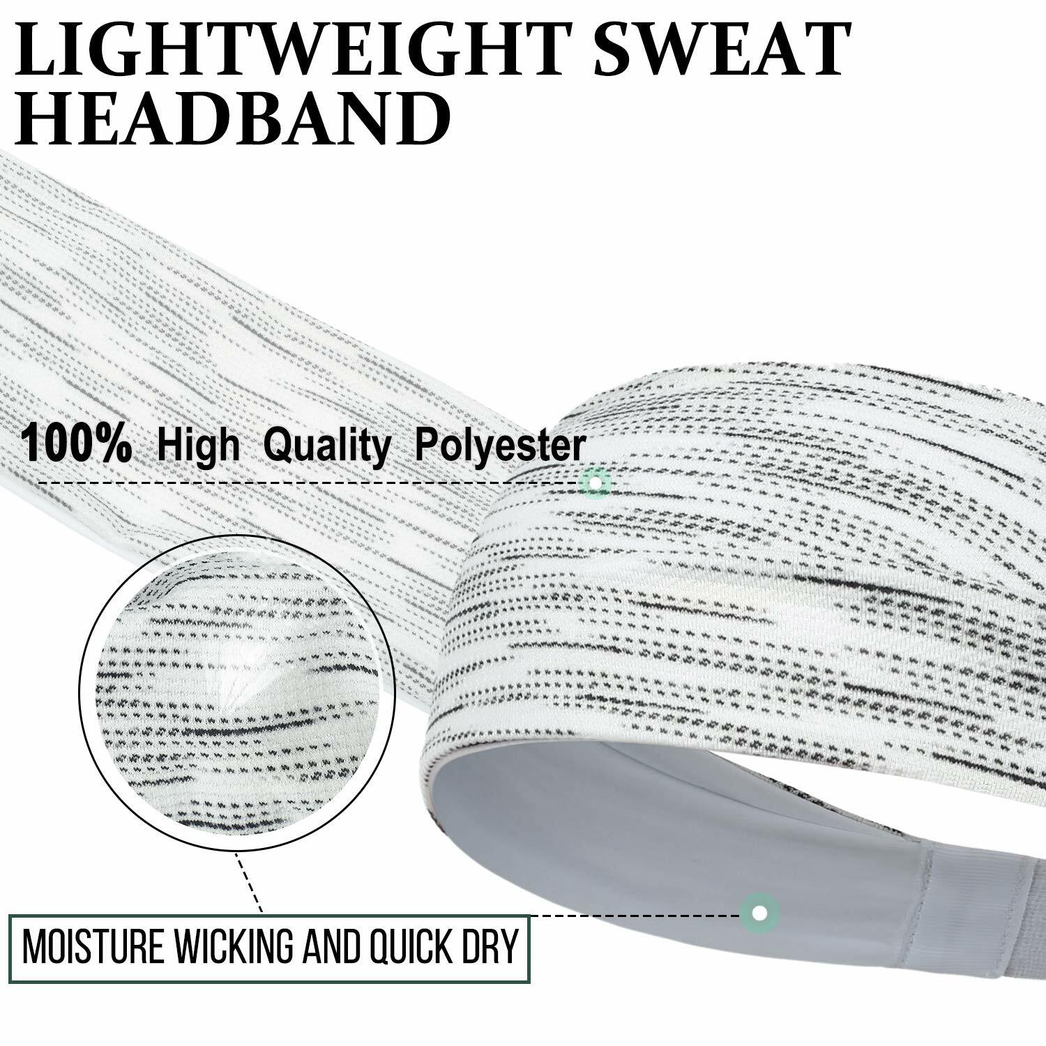 Sports Headbands for Women Men Yoga Sweatband Workout Elastic Exercise Hair Band
