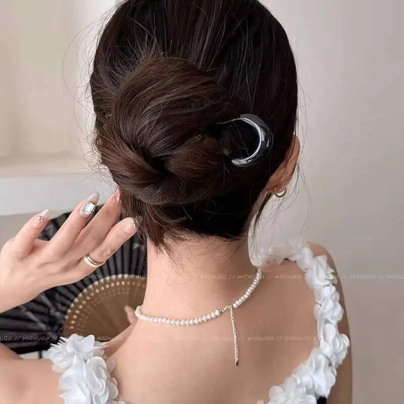 U-Shaped Hair Fork Tortoiseshell Acetate Acrylic Hairpin Fashion Hair Stick