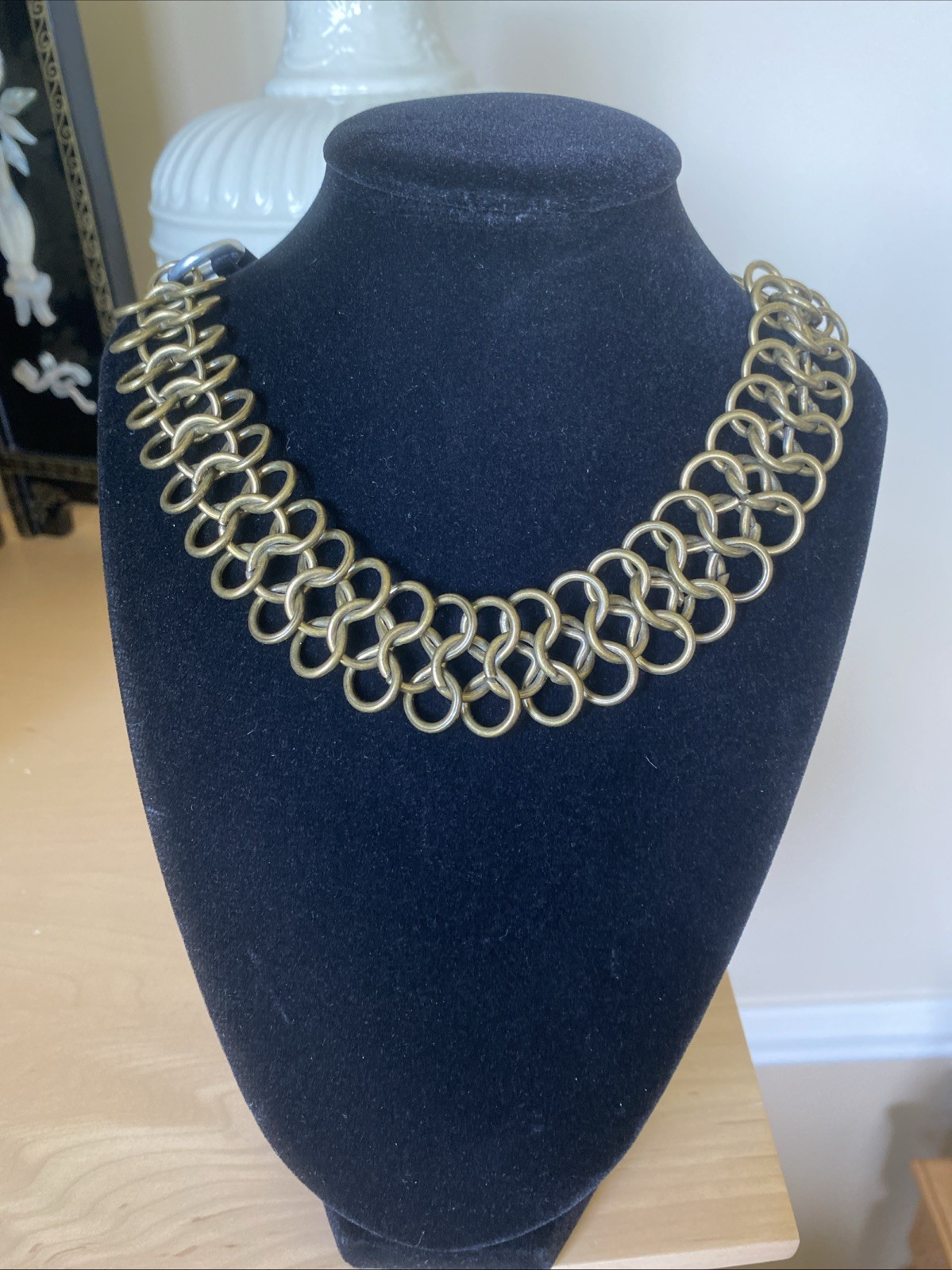 Dauphines NY Hair Band Bronze Chain Headband Necklace $138 Boho Hippie Bohemian