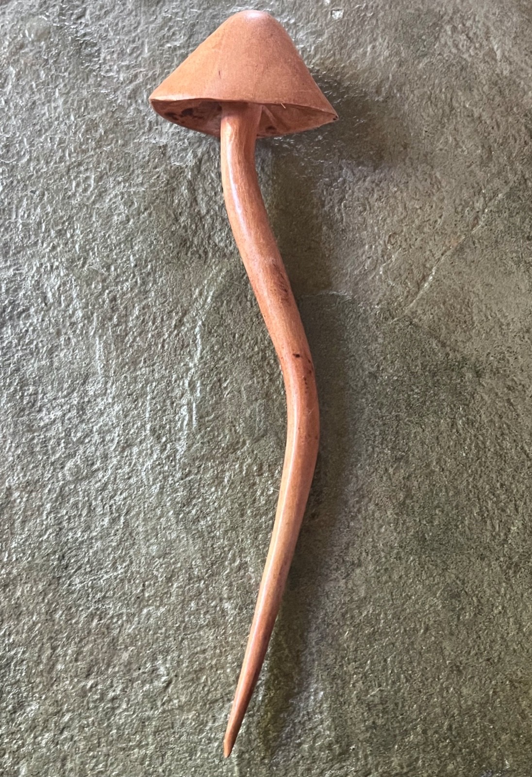 HAND CARVED WOOD MUSHROOM HAIR STICK PIN BUN CHOPSTICK WOODEN HAIRSTICK